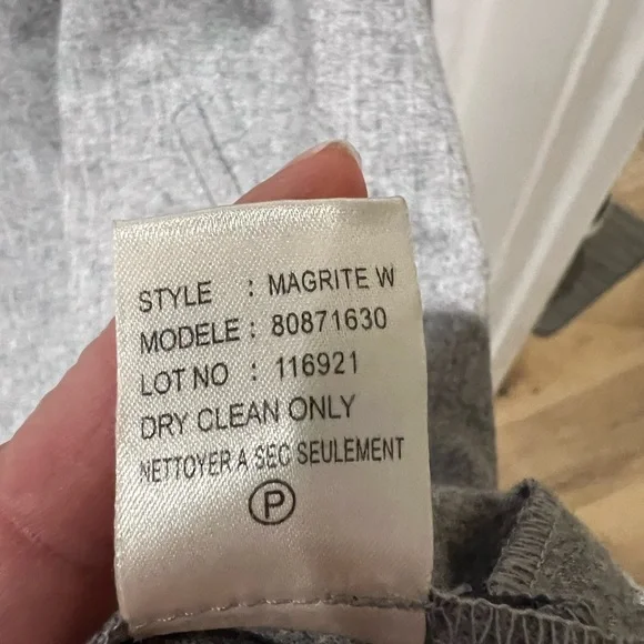 Theory Magrite W Gray Cowl Neck Virgin Wool Angora Mini Dress - Picture 5 of 10